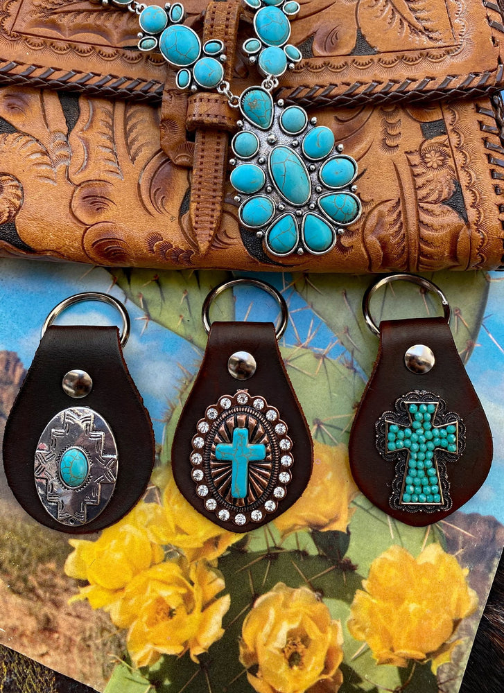 Cowgirl Leather Key Fobs