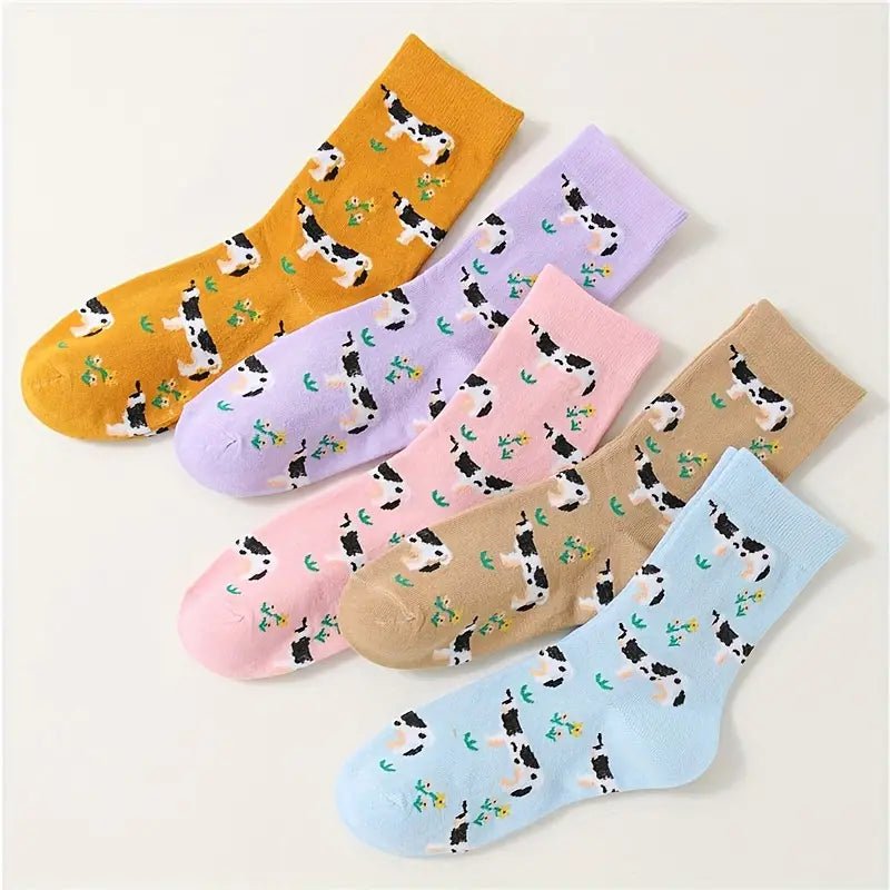 5 Pairs Moo Cow Socks
