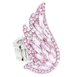 Rhinestone Angel Wing Ring