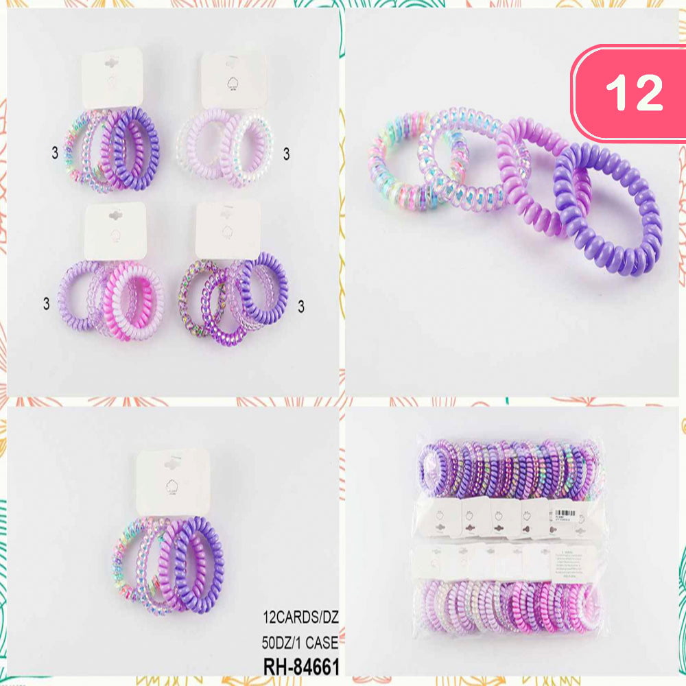 PURPLE HAIR TIES