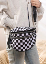 Black Checker Sling Purse