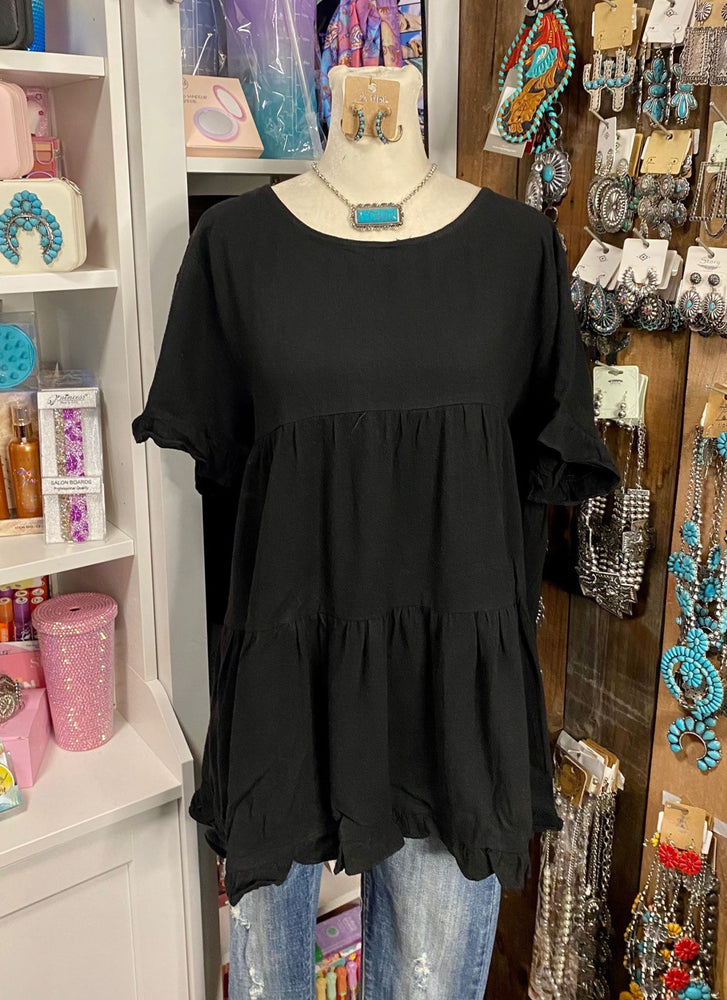 Black Baby Doll Top