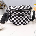 Black Checker Sling Purse