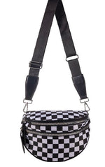 Black Checker Sling Purse