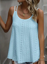 Baby Blue Eyelet Top