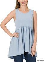 Ash Blue Sleeveless Top