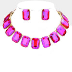 Chunky Rhinestone Necklace 3 Colors