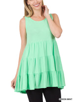 Green Mint Tiered Tunic