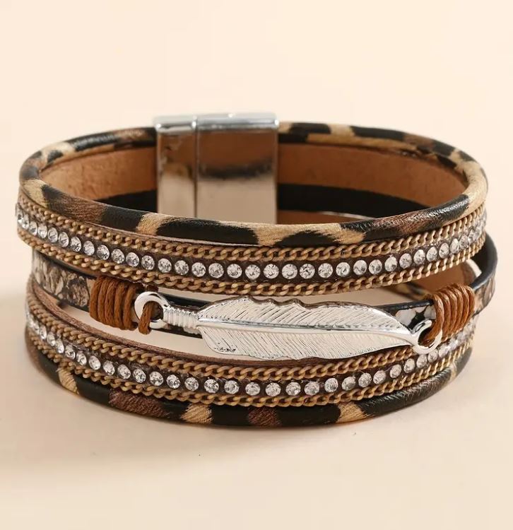 Feather Leopard Bracelet
