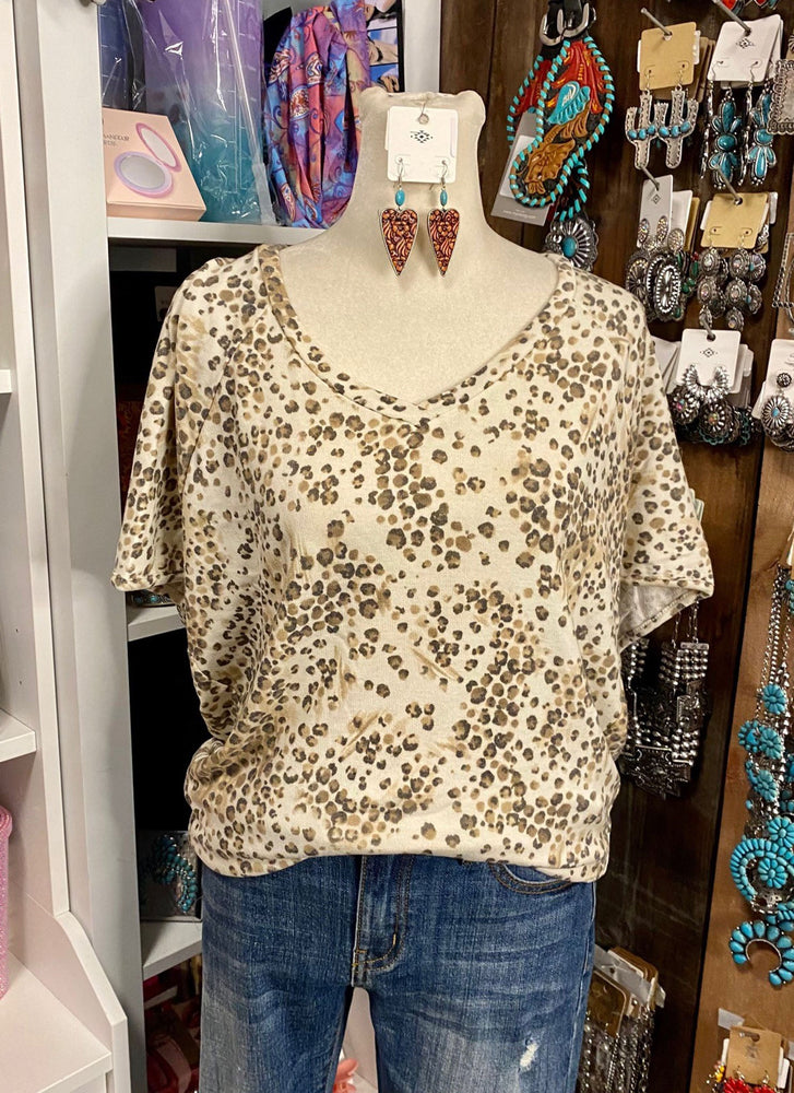 Brown or Blue Leopard Top