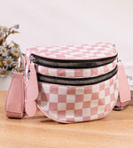 Pink Checker Sling Bag