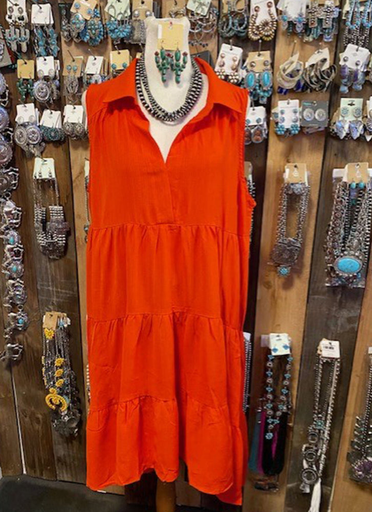 Plus Red High Low Dress
