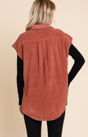 Textured Brick Fleece Vest