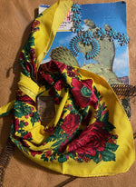 Yellow Floral Scarf