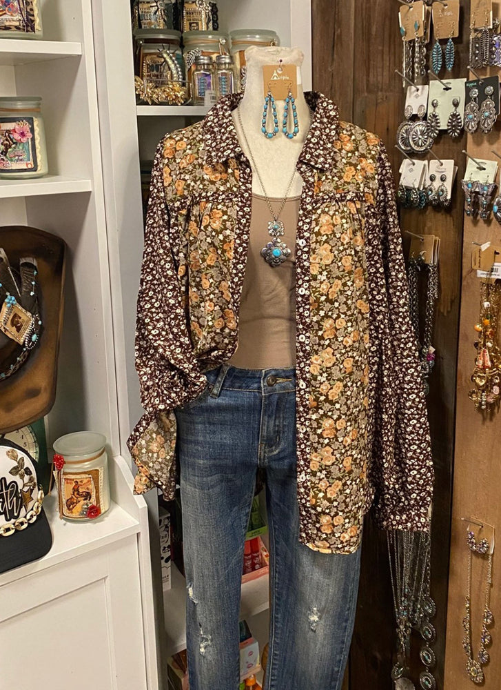 Fall Time Floral Top