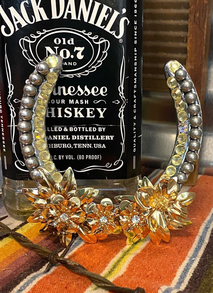 Floral Horseshoe With Crystals