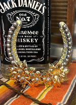 Floral Horseshoe With Crystals