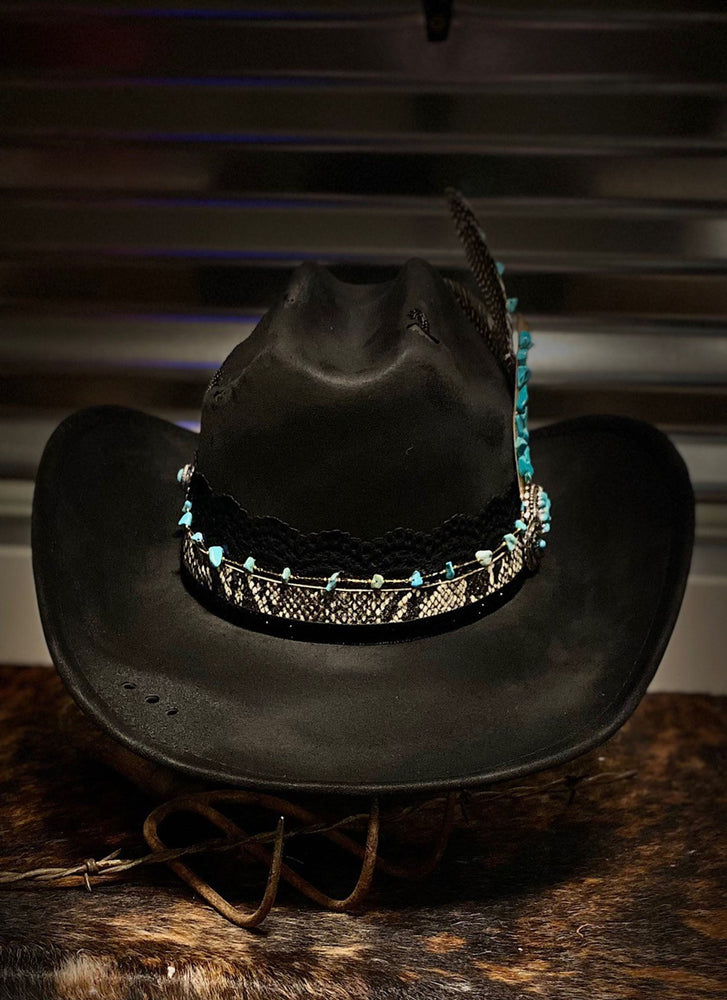 Classy Cowgirl Hat-  Distressed Hat