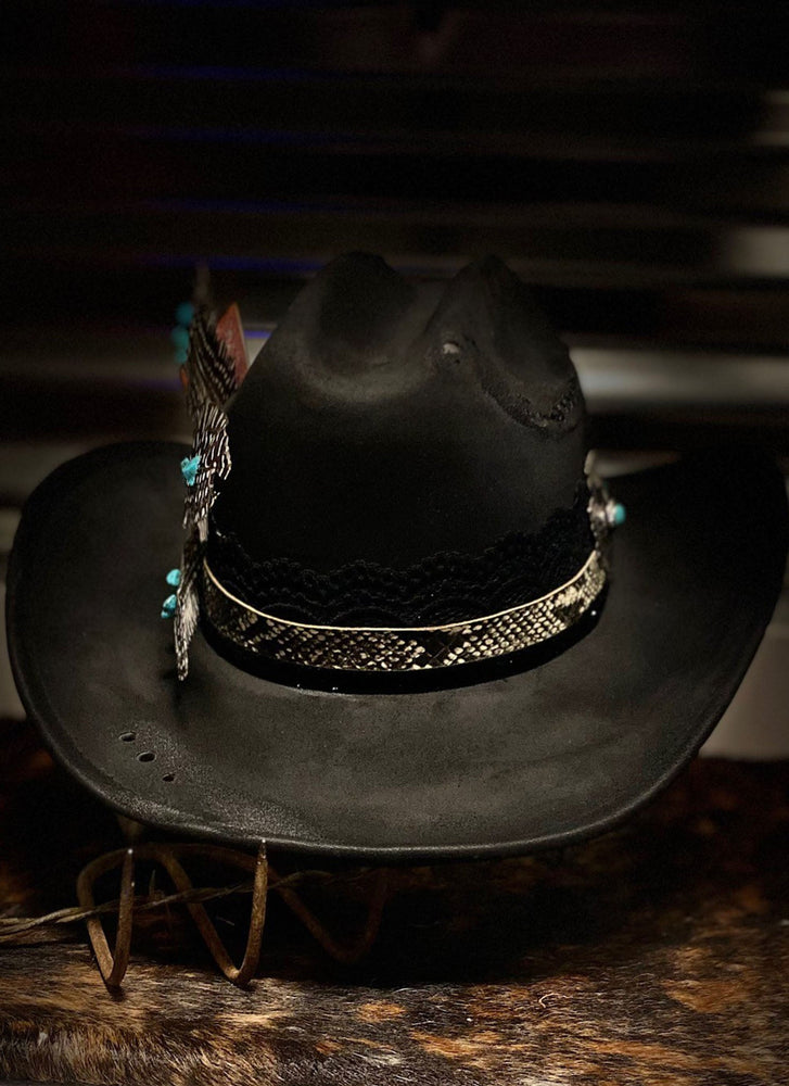 Classy Cowgirl Hat-  Distressed Hat