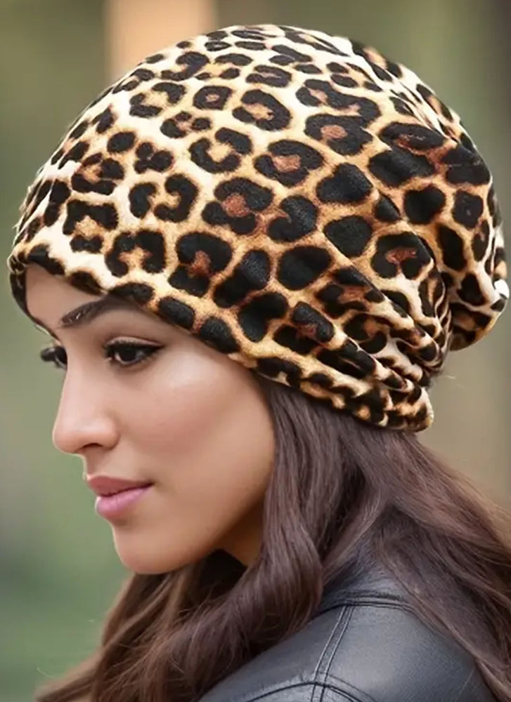 Leopard Slouchy Beanie