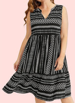 Plus Geometric Dress