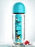 Pill Box Water Bottle Organizer