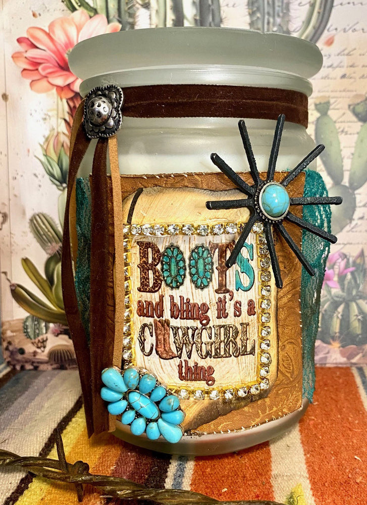 Boot Bling Cowgirl Thing Candle