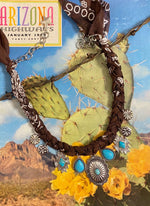 Brown Bandana Charm Necklace