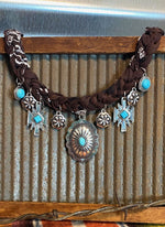 Brown Bandana Charm Necklace