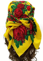 Yellow Floral Scarf