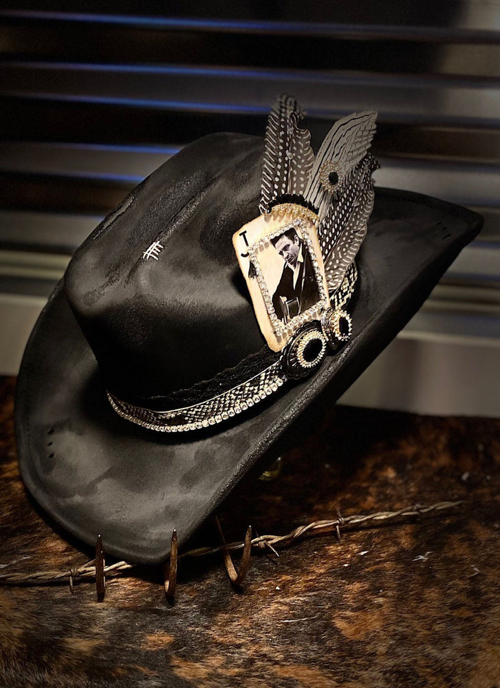 The Man In Black - Distressed Hat