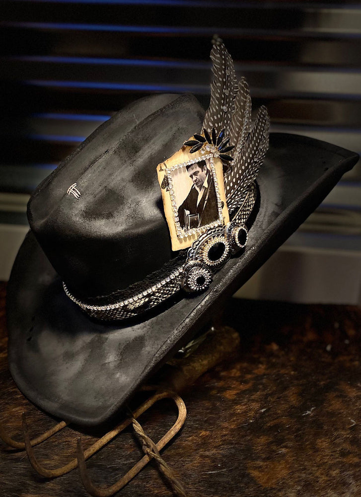 The Man In Black - Distressed Hat