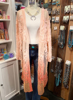 Plus Pink Lace Duster
