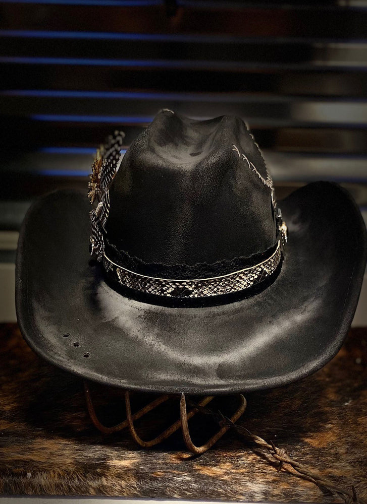The Man In Black - Distressed Hat