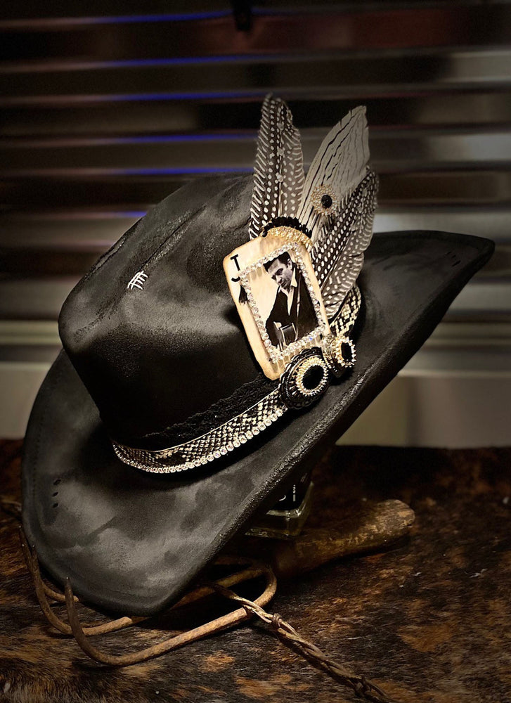 The Man In Black - Distressed Hat