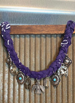 Cowgirl Purple Bandana Necklace