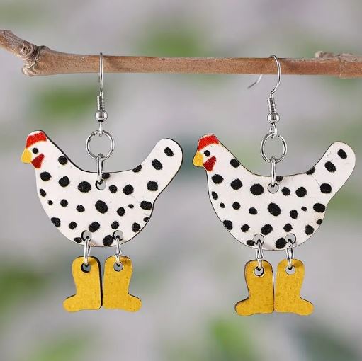 Chicken Earrings