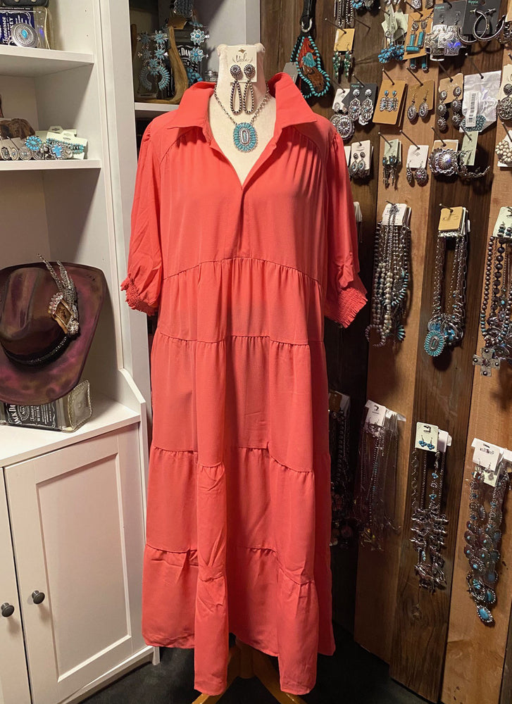 Fashionable Coral Dress