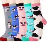 5 Pairs Of Moo Cow Socks