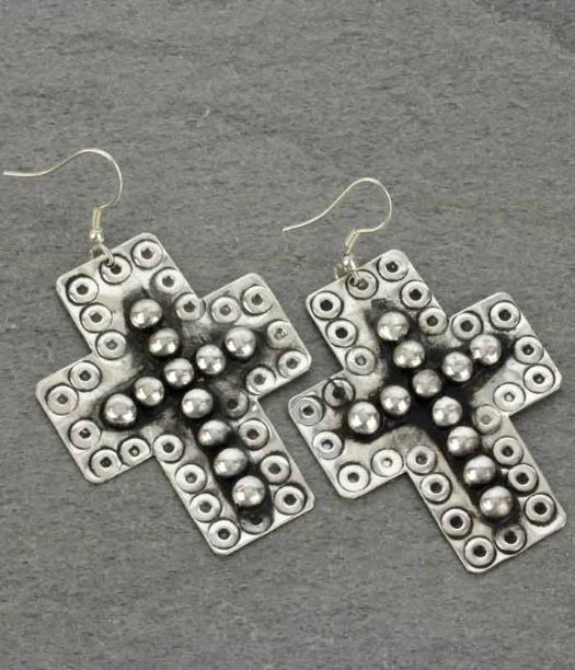 Metal Cross Earrings