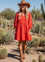 red cowgirl dress Red Classic Cowgirl Dress M