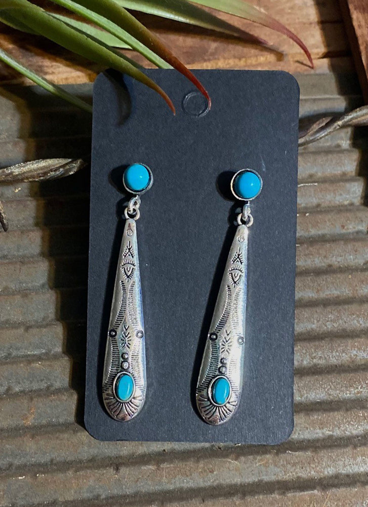 Etched Dangle Earrings