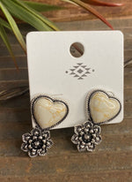 Heart Floral Earrings