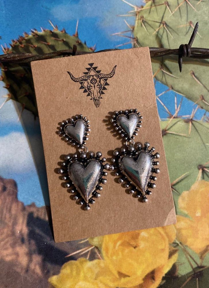 Double Heart Earrings