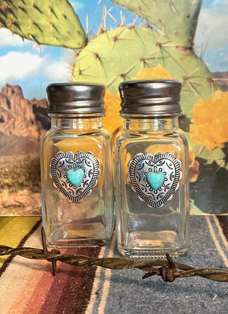 Western Heart Salt And Pepper Shakers