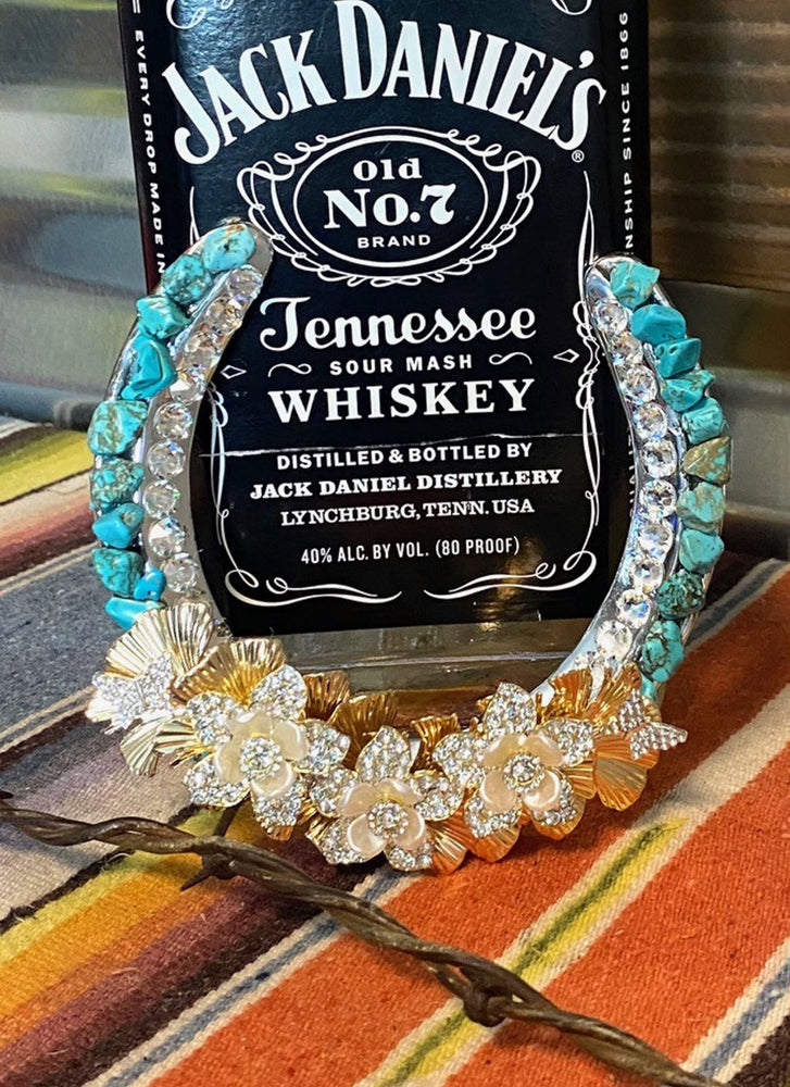 Turquoise Rhinestone Horseshoe