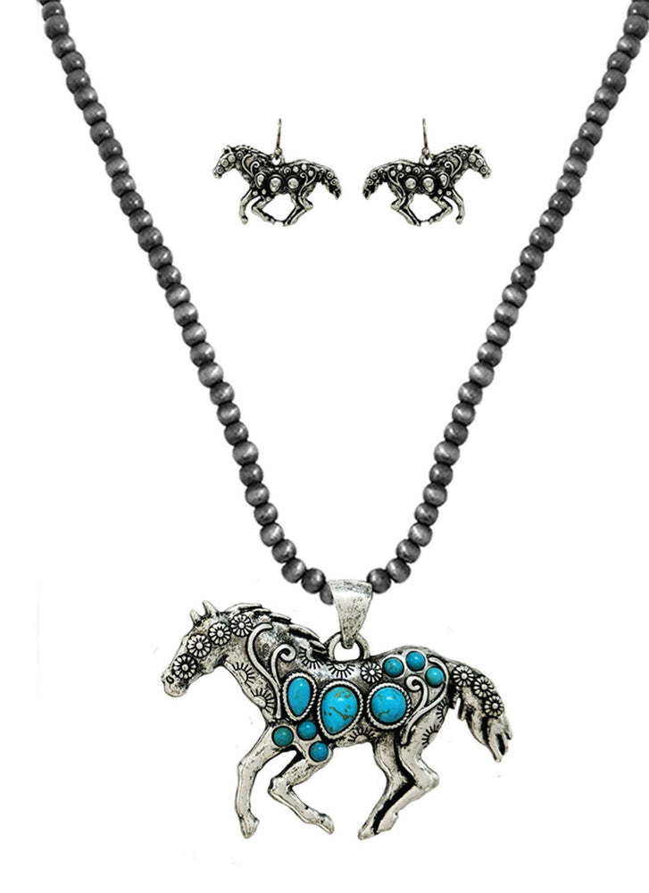 Stylish Horse Necklace Set