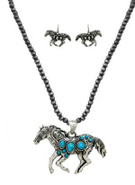 Stylish Horse Necklace Set