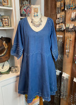 V Neck Jean Dress
