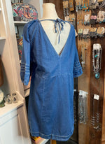 V Neck Jean Dress